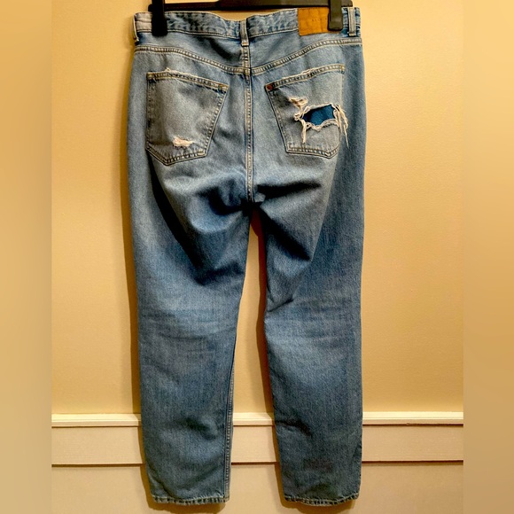 Ripped Straight Leg Boyfriend Jeans - Picture 3 of 5